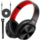 Fones de ouvido Hayner-Seek Studio Over Ear com microfone preto-vermelho Fones de ouvido Hayner-Seek Studio Over Ear com microfone preto-vermelho
