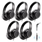Fones de ouvido iClever Kids, pacote com 5 unidades, 85dBA, volume limitado Fones de ouvido iClever Kids, pacote com 5 unidades, 85dBA, volume limitado