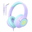 Fones de ouvido infantis Botesty Sound com cabo, limite de volume, roxo