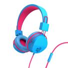 Fones de ouvido infantis JLab JBuddies Studio com fio e microfone, rosa