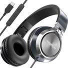Fones de ouvido INFURTURE USB C com microfone, controle de volume, leves