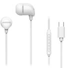 Fones de Ouvido Intra-auiculares Cabo Tipo C 1.2m Branco