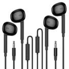 Fones de ouvido intra-auriculares MOSWAG com microfone e controle de volume
