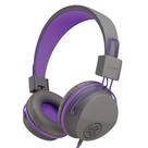 Fones de ouvido JLab JBuddies Studio On-Ear Kids com fio grafite/roxo