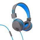 Fones de ouvido JLab Neon On-Ear com fio grafite/azul