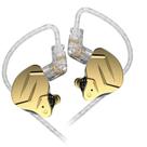 Fones de ouvido keephifi KZ ZSN Pro X 1BA+1DD Hybrid Hifi IEM Gold