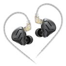Fones de ouvido KZ Zax 7BA+1DD Hybrid 16 Drivers HiFi Noise Black