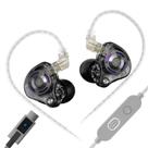 Fones de ouvido KZA COUSTICS KZ Gale para jogos com microfone duplo e USB Tipo-C