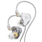 Fones de ouvido KZA COUSTICS ZAS híbridos com 16 drivers, com fio, branco