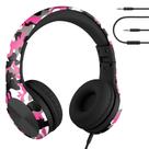 Fones de ouvido LilGadgets Connect+ Pro com fio para crianças com microfone rosa