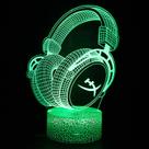 Fones de ouvido Night Light 3D LED que mudam de cor para crianças