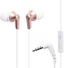 Fones de ouvido Panasonic ErgoFit RP-TCM125-N com microfone em ouro rosa
