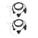Fones de ouvido para Motorola Walkie Talkies com microfone e tubo acústico de 2 pinos