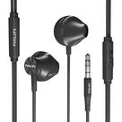 Fones de ouvido PHILIPS com fio e microfone, ergonômicos e confortáveis