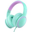 Fones de ouvido RORSOU R10 on-Ear com microfone leve verde