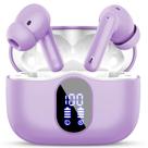Fones de Ouvido Sem Fio Btootos Bluetooth 5.4 com Cancelamento de Ruído Roxo