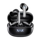 Fones de ouvido sem fio, fones de ouvido Bluetooth 5.3 40H Playtime com 4 microfones com cancelamento de ruído ENC, estojo de carregamento com display digital LED, fones de ouvido impermeáveis Deep Bass IPX7, fone de ouvido estéreo para Android iOS preto