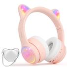 Fones de ouvido sem fio para crianças iFecco com microfone e orelha de gato