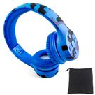 Fones de ouvido sem fio para crianças YUSONIC bs690 Blue Camo Bluetooth