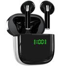 Fones de ouvido sem fio PocBuds 72 horas de reprodução com estojo de carregamento preto