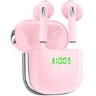 Fones de ouvido sem fio PocBuds 72 horas de reprodução com estojo de carregamento rosa