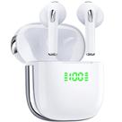 Fones de ouvido sem fio PocBuds 72 horas de reprodução com estojo de carregamento Whi