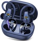 Fones de ouvido sem fio Poounur Bluetooth 5.4 Sport 50H Navy com microfone Fones de ouvido sem fio Poounur Bluetooth 5.4 Sport 50H Navy com microfone