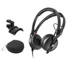 Fones de ouvido Sennheiser HD 25, monitor com estojo e pacote de suporte
