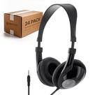 Fones de ouvido SENTRY resistentes para escola, pacote com 24, conector 3,5 mm com microfone Fones de ouvido SENTRY resistentes para escola, pacote com 24, conector 3,5 mm com microfone