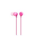 Fones de ouvido Sony MDR-EX15LPP rosa na orelha Fones de ouvido Sony MDR-EX15LPP rosa na orelha