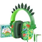 Fones de ouvido TCJJ Dinosaur para meninos e escola com microfone e conector de 3,5 mm