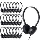 Fones de ouvido TJZXGUI Kids Bulk, pacote com 24, para sala de aula, pretos