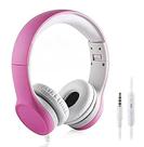 Fones de ouvido YUSONIC Kids com cabo, função de compartilhamento, rosa