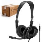 Fones SENTRY Resistentes para Escola Pacote com 8 Unidades com Microfone Boom 3,5mm Fones SENTRY Resistentes para Escola Pacote com 8 Unidades com Microfone Boom 3,5mm