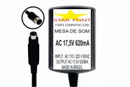 Fonte AC 17,5V 0.62A para Mesa de Som Mixer Behringer Eurorack - Compatível