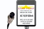 Fonte AC 18,5V 0.620A para Mesa de Som Mixer Yamaha PA-10 e Modelos Compatíveis