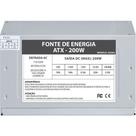 Fonte Atx Vkoem 20+4 200w Real s/ Cabo