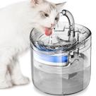 Fonte Bebedouro Agua Gato Pet Caes 2 Litros Automatico Silencioso Usb Bomba Filtro Petshop Hidrataçao Transparente