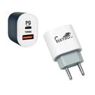 Fonte Carregador 9.1A com 02 Portas USB e TIPO-C 40W TURBO Eletromex EL-4016