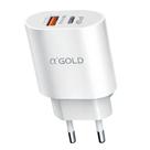 Fonte Carregador Carga Rápida Turbo PD 40w Usbc E Usba Branco
