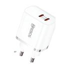Fonte Carregador Classic Duo CC Type-C Duplo 40W Branco Turbo