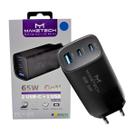 Fonte Carregador De Celular Turbo 65w GaN 3 em 1 Entrada 2 Tipo C e 1 USB