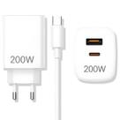 Fonte Carregador Turbo 200W USB + Tipo C Fonte Rápida Dupla Bivolt