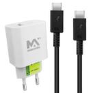 Fonte Carregador Turbo USB C USB A 18W com Cabo Tipo C 1m