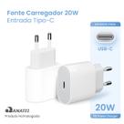 Fonte Carregador USBC PD 20W Turbo Sem Cabo Compatível Celulares USBC Bivolt Branco Fonte Carregador USBC PD 20W Turbo Sem Cabo Compatível Celulares USBC Bivolt Branco