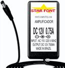Fonte DC 12V 750mA Bivolt Para Caixa e Amplificador De Guitarra Laney Mini