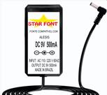 Fonte DC 9V 0.5A para Bateria Eletrônica Alesis - Bivolt