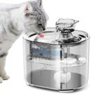 Fonte De Água 2,2 L Automática P/ Gato Cachorro Pets C/ Filtro Transparente Design Seguro Fluxo Ajustável Base