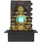Fonte De Água Buda Cascata Grande Com Luz De Led - 220V