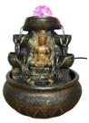 Fonte De Agua Buda Com Flor De Lótus 7 Chakras Quedas 30cm